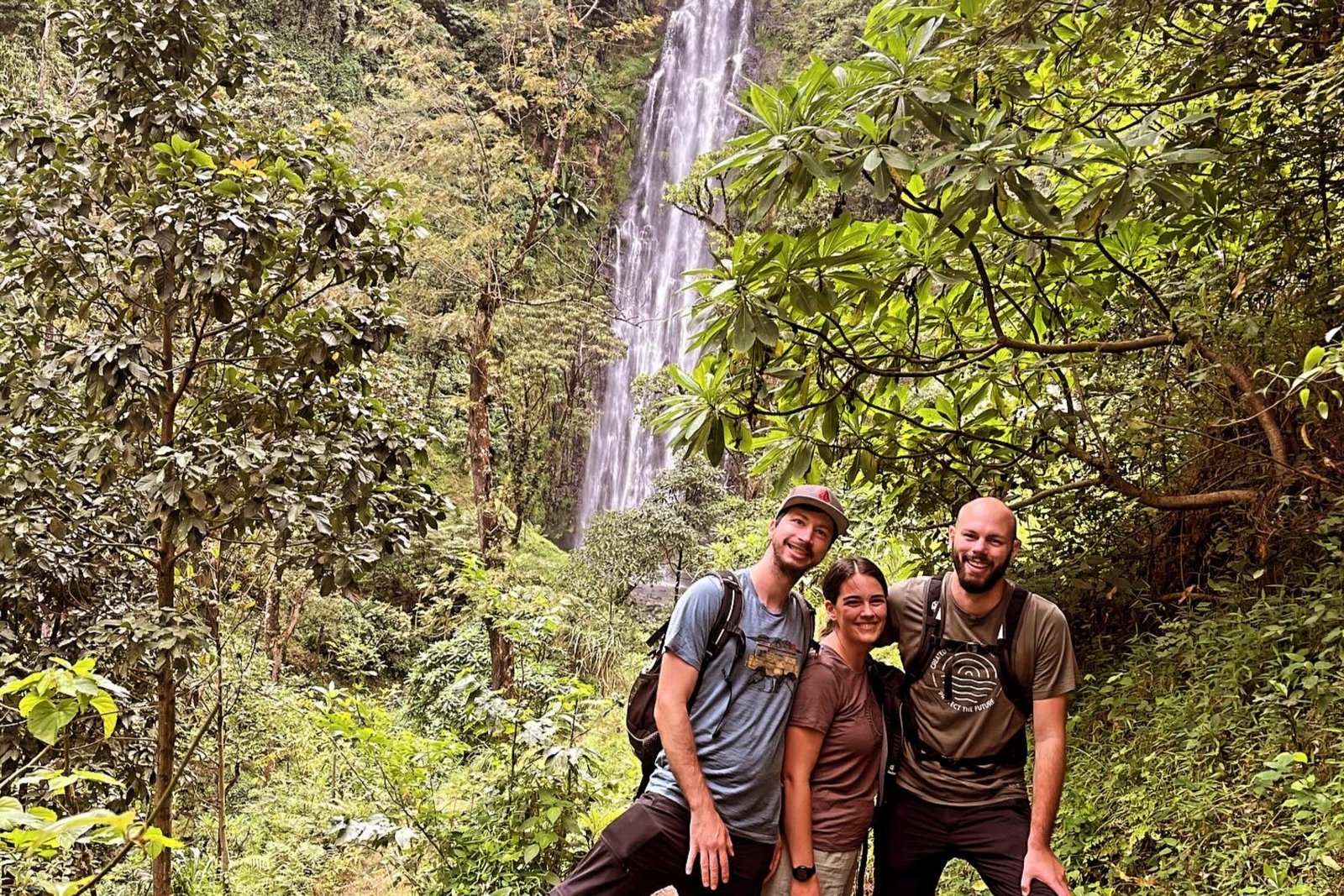 Day journey at a waterfall in northern Tanzania