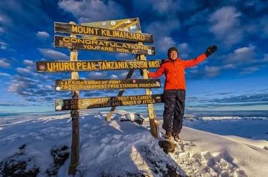 High alpine slopes on Mount Kilimanjaro