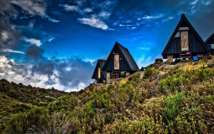 High alpine slopes on Kilimanjaro