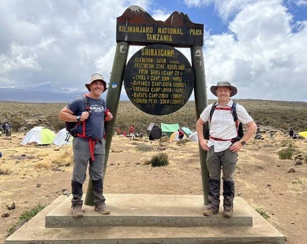 Deep mountain plateau under Kilimanjaro