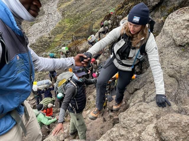 High alpine slopes on Kilimanjaro